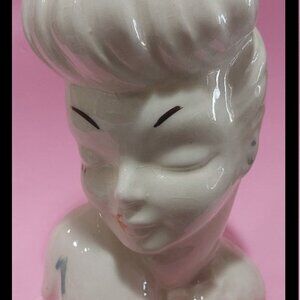 Vintage lady head vase